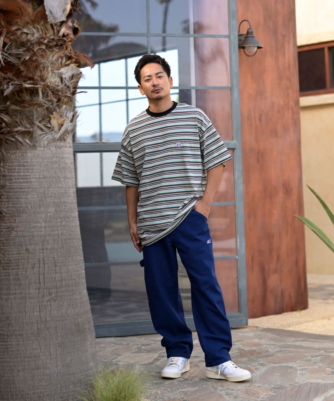 【#Re:room】COLOR CHINO PAINTER WIDE PANTS［REP217］