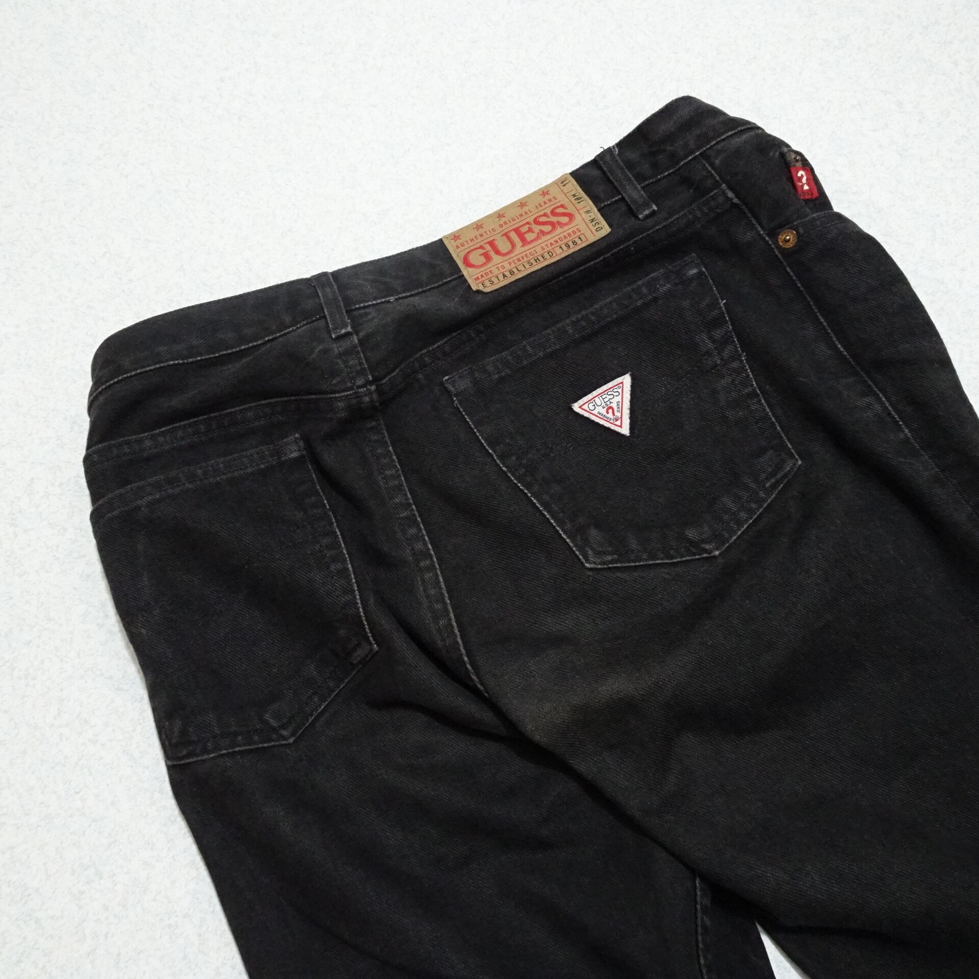 GUESS ブラックデニム メキシコ製 GUESS 90s ブラックデニム ブーツ 