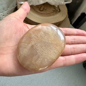 ピーチムーンストーンパーム*231159*天然石パーム*天然石インテリア*置き物*インテリアストーン