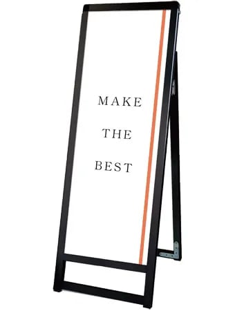 ブラックバリウススタンド看板 A3縦縦ロウ片面