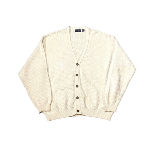 Vintage - Cotton Knit Cardigan (size-L) ¥11000+tax
