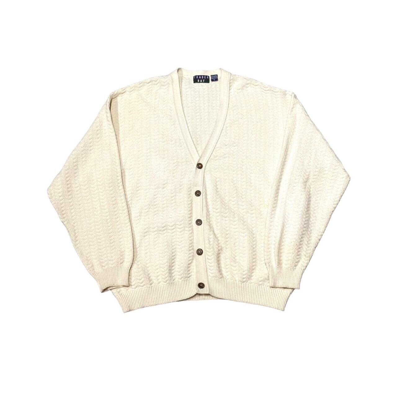 Vintage - Cotton Knit Cardigan (size-L) ¥11000+tax