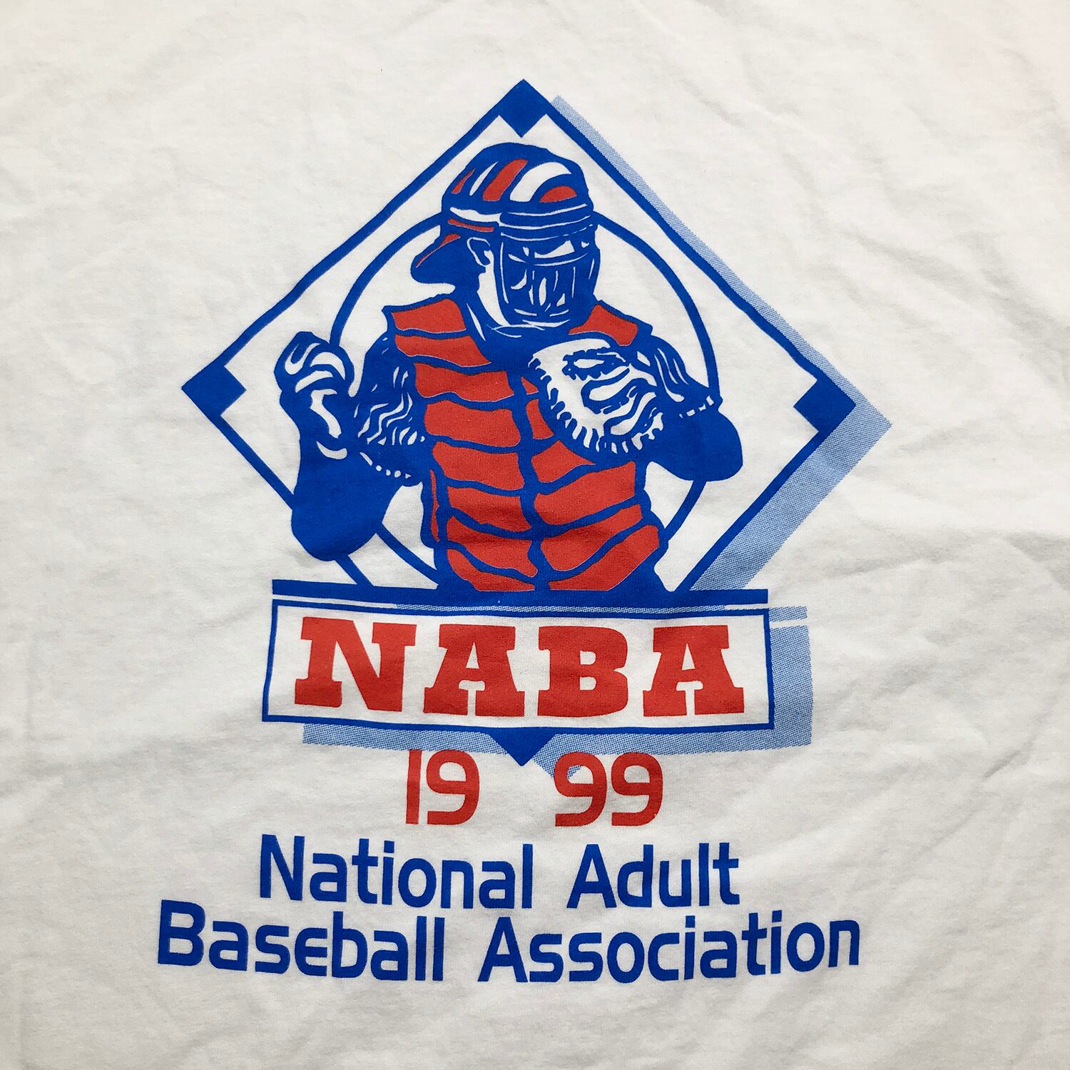 90S ヴィンテージ NABA ナショナルアダルトベースボールアソシエーション 1999年 野球 Tシャツ メンズXL 大きいサイズ 古着