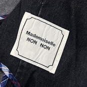 Mademoiselle NON NON マドモアゼルノンノン フリル デニム ジャケット/ブラック レディース