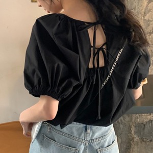 Back lace-up blouse in 2 colors S1382