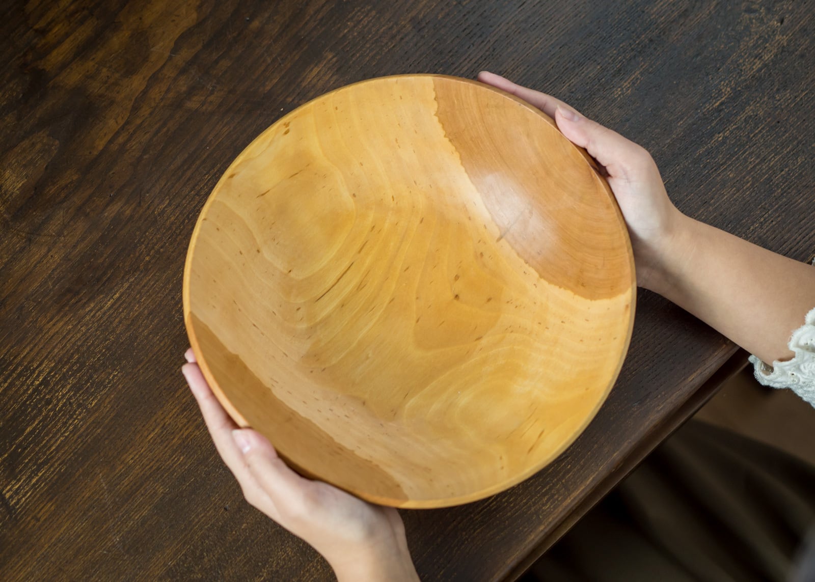 ソメイヨシノ材 サラダボウル L 2（ウッドボウル・木製ボウル