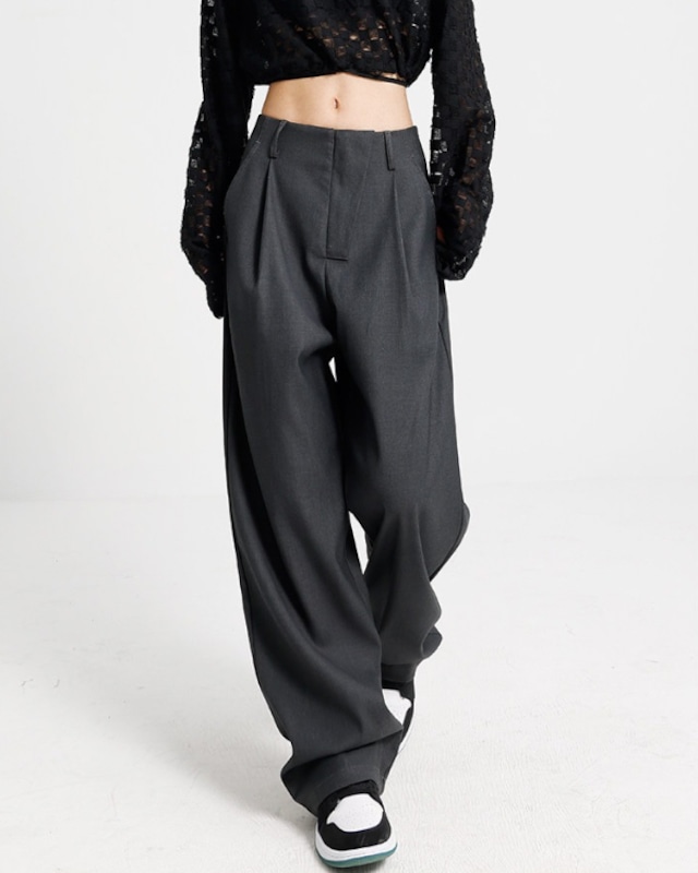 Low Waist Tuck Wide Pants（3color）［A0333］