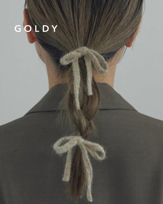 GOLDY/ゴールディ/ニット リボン ダブル ヘアカフ/アクセサリー/6230802【追跡可能メール便180円】