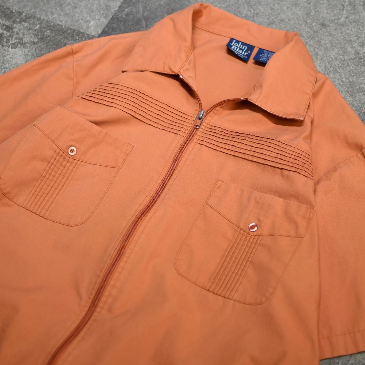 John Blair zip up design cuba shirt