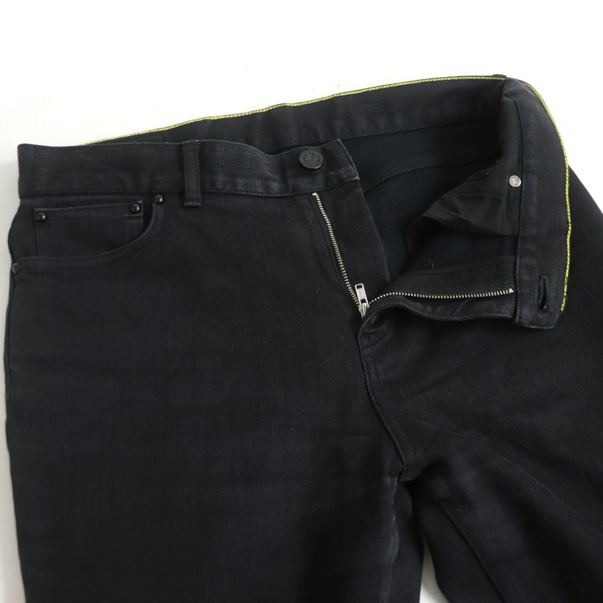 LOUIS VUITTON ロゴプレート スリム ストレッチデニムパンツ 29