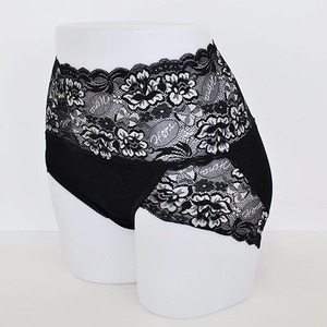 レース LLサイズ「ブラック」立体構造 綿素材
