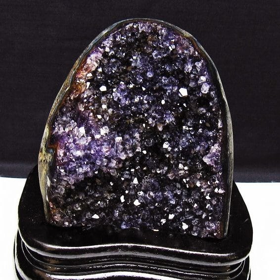 1.3Kg アメジスト クラスター ウルグアイ産 原石 amethyst 一点物 台座付属 182-7946