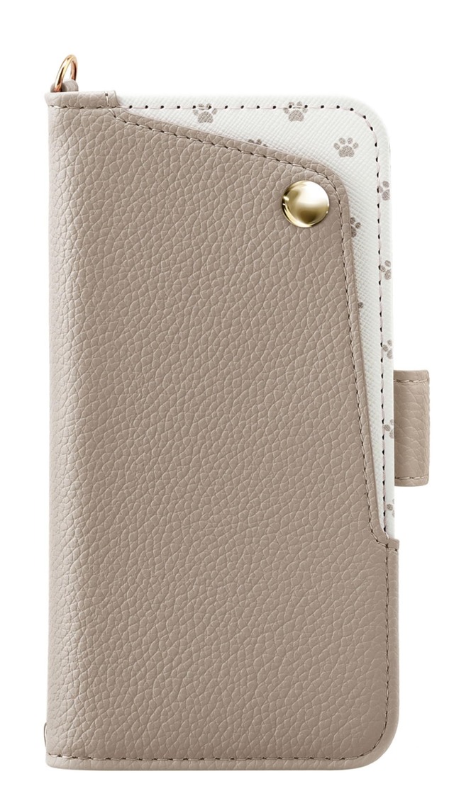 for iPhone 17 ケース 手帳型 アイフォン 17 向けの ケース 可愛い 猫 足跡 あいふおん17 カバー 女性 マグネット式 アイホン 17 ぷろ 用の スマホケース カード入れ収納 横置きスタンド iphone17 携帯カバー PUレザー 外側ポケット シンプル 大人人気 6.3インチ 杏色