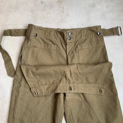 50's フレンチアーミー M-38 モーターサイクルパンツ ダック 前掛け