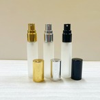 【 フロスト加工 スプレー容器 】 10ml  遮光 ガラス瓶 キャップ ゴールド シルバー ブラック 香水 持ち運び 詰替 高級感
