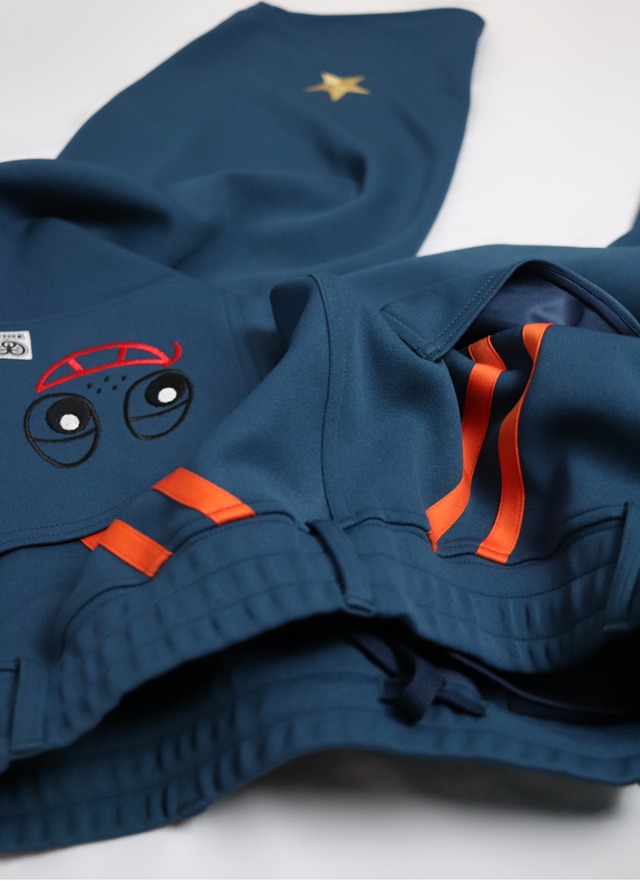 2LINE★SMILE BACK barrel leg pants(ツーライン★スマイルバックバレルレッグパンツ)【Navy blue】