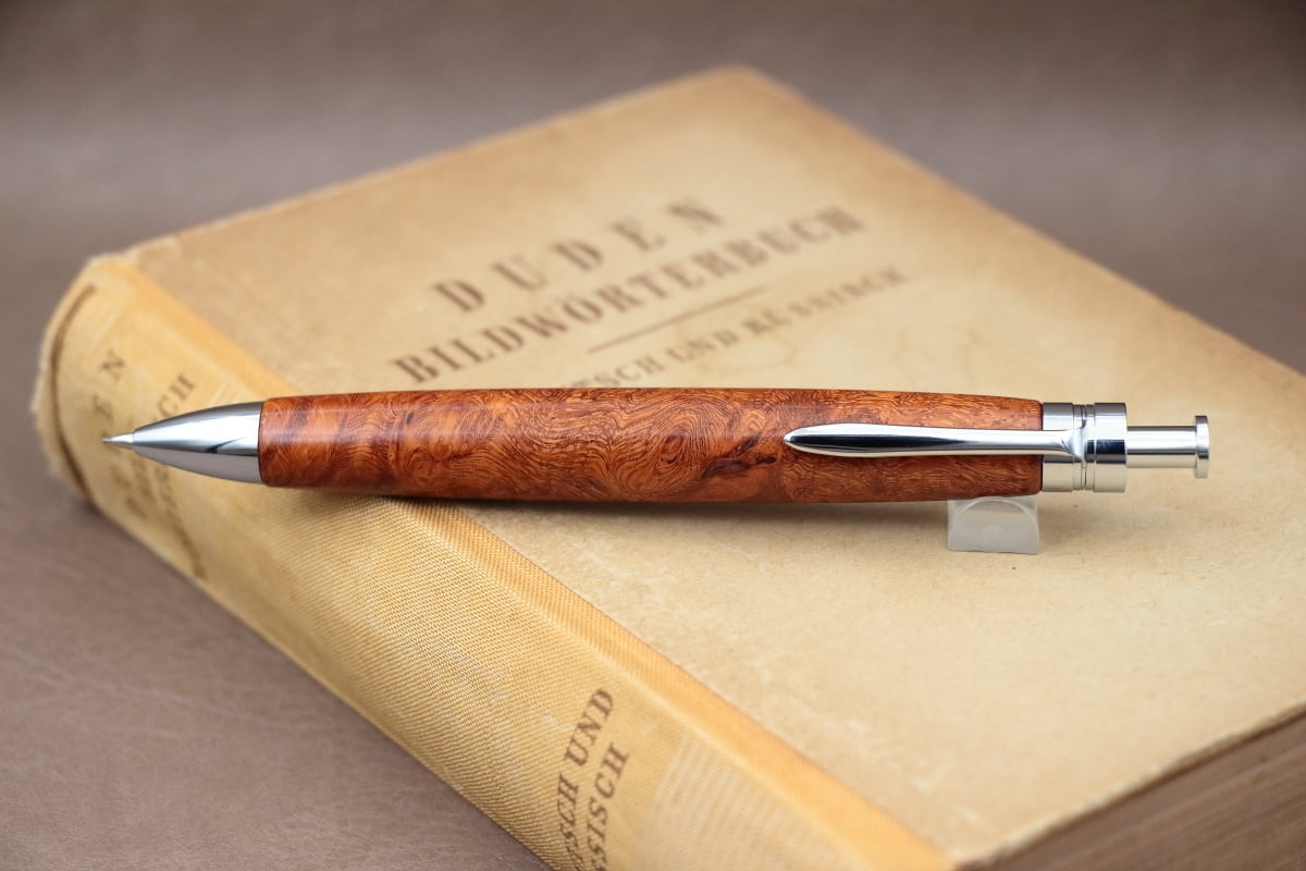 花梨瘤 カリン瘤 瘤杢・Pencil 0.5mm」木軸シャープペンシル Viriditas