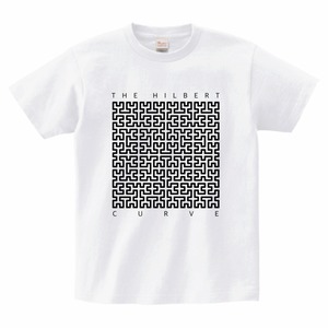 ヒルベルト曲線Tシャツ_白/The Hilbert Curve T-shirt (White)