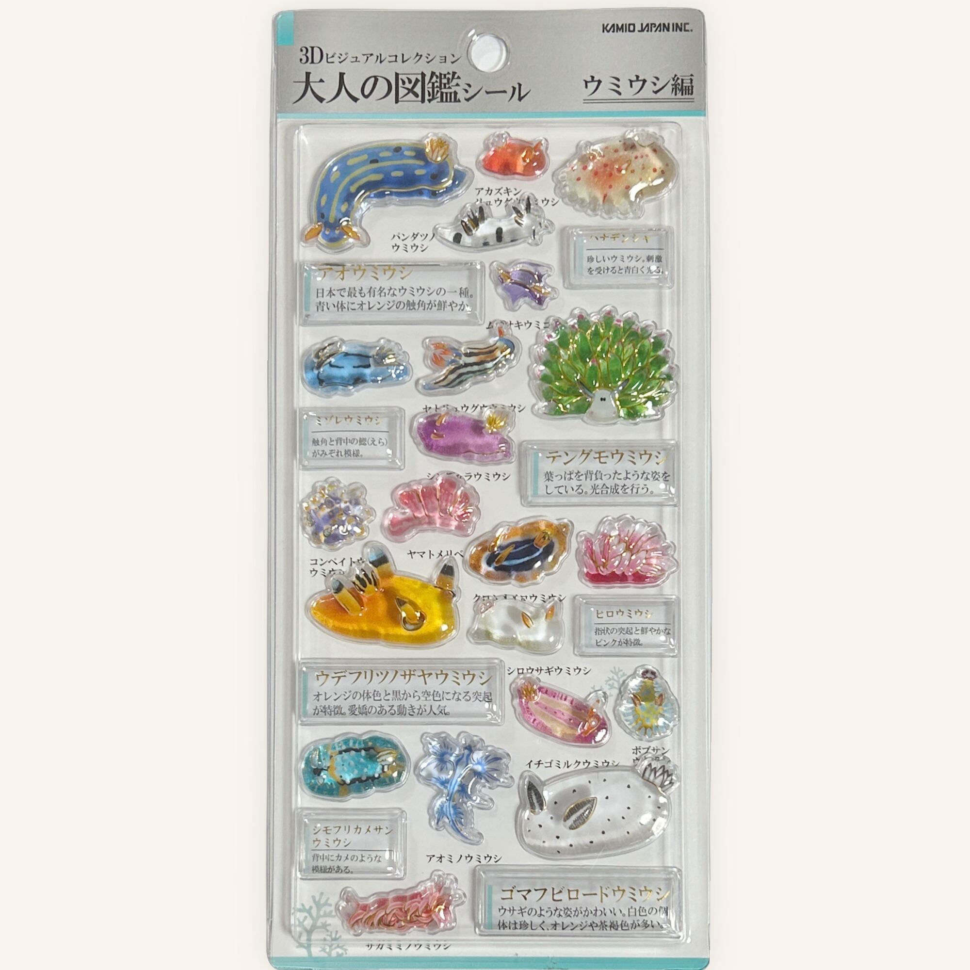 3D大人の図鑑シール ウミウシ編 (カミオジャパン) | petari shop