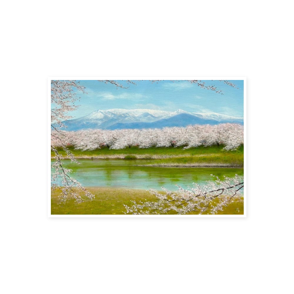 奥入瀬 F3 油彩（額入） | 森壽男の絵画