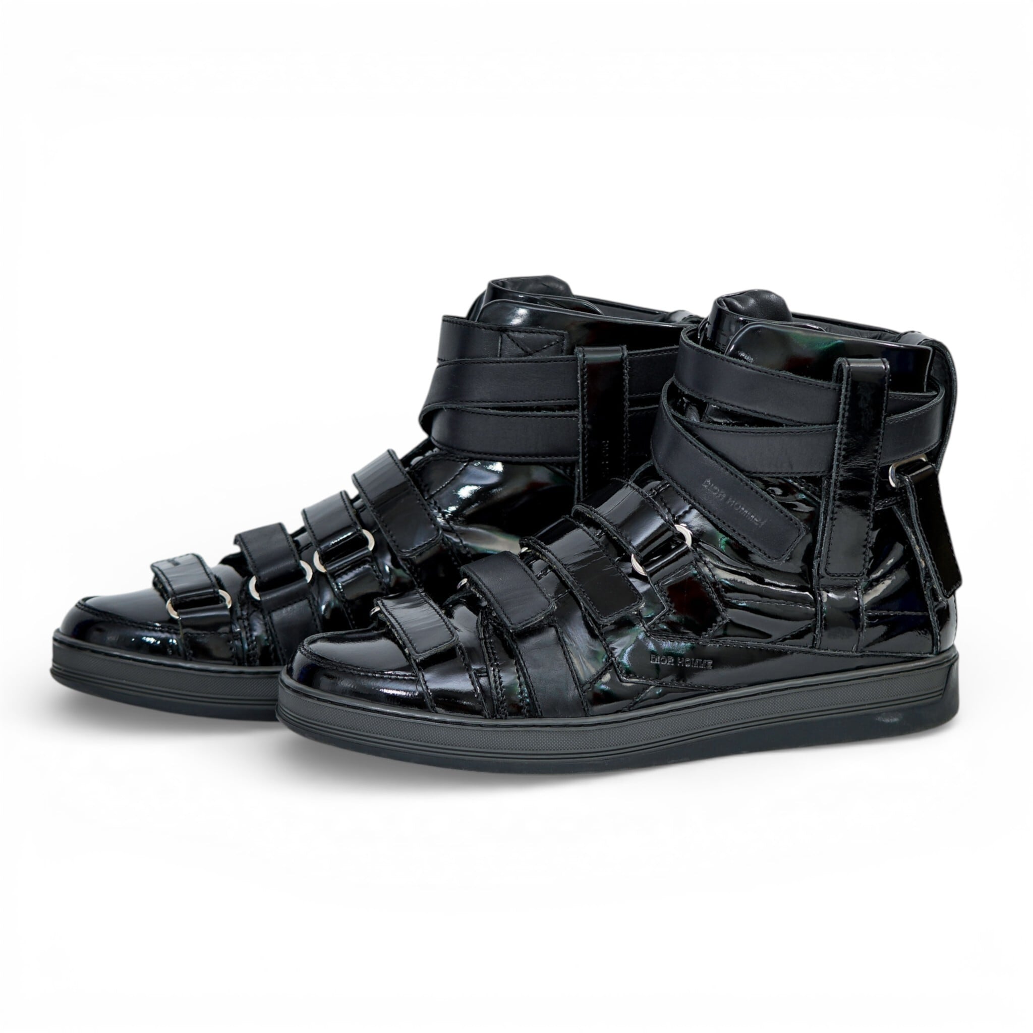 Dior homme ディオールオム エナメル ベロクロ スニーカー ブラック サイズ41(26cm)