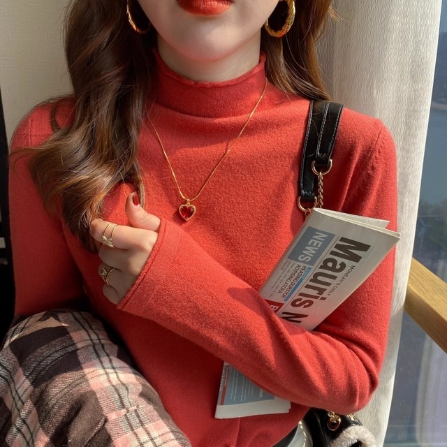 全14色/High neck knit　B3661