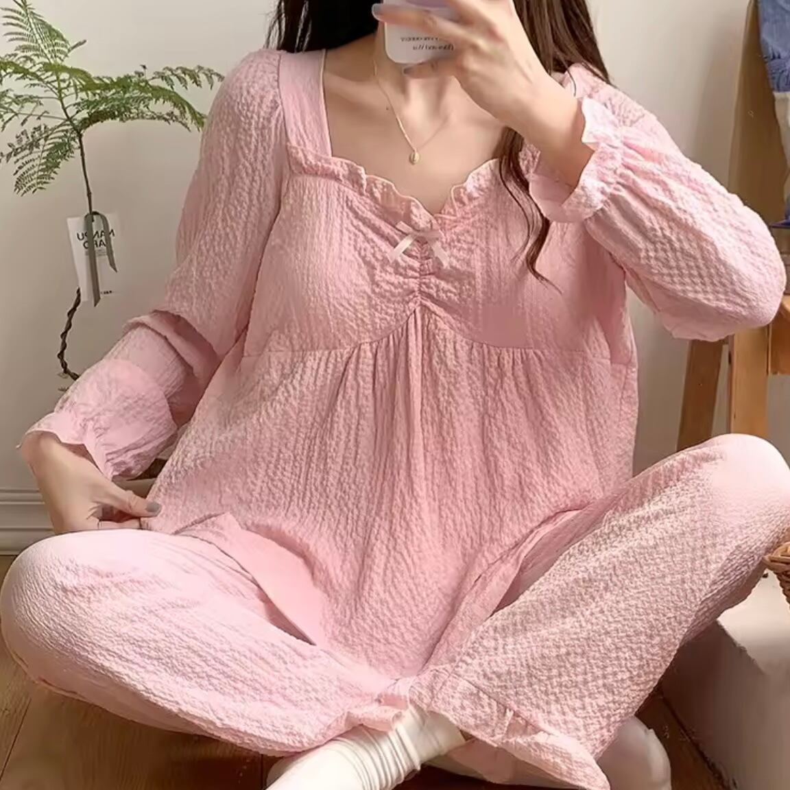 スイートスクエアネックルームウェア