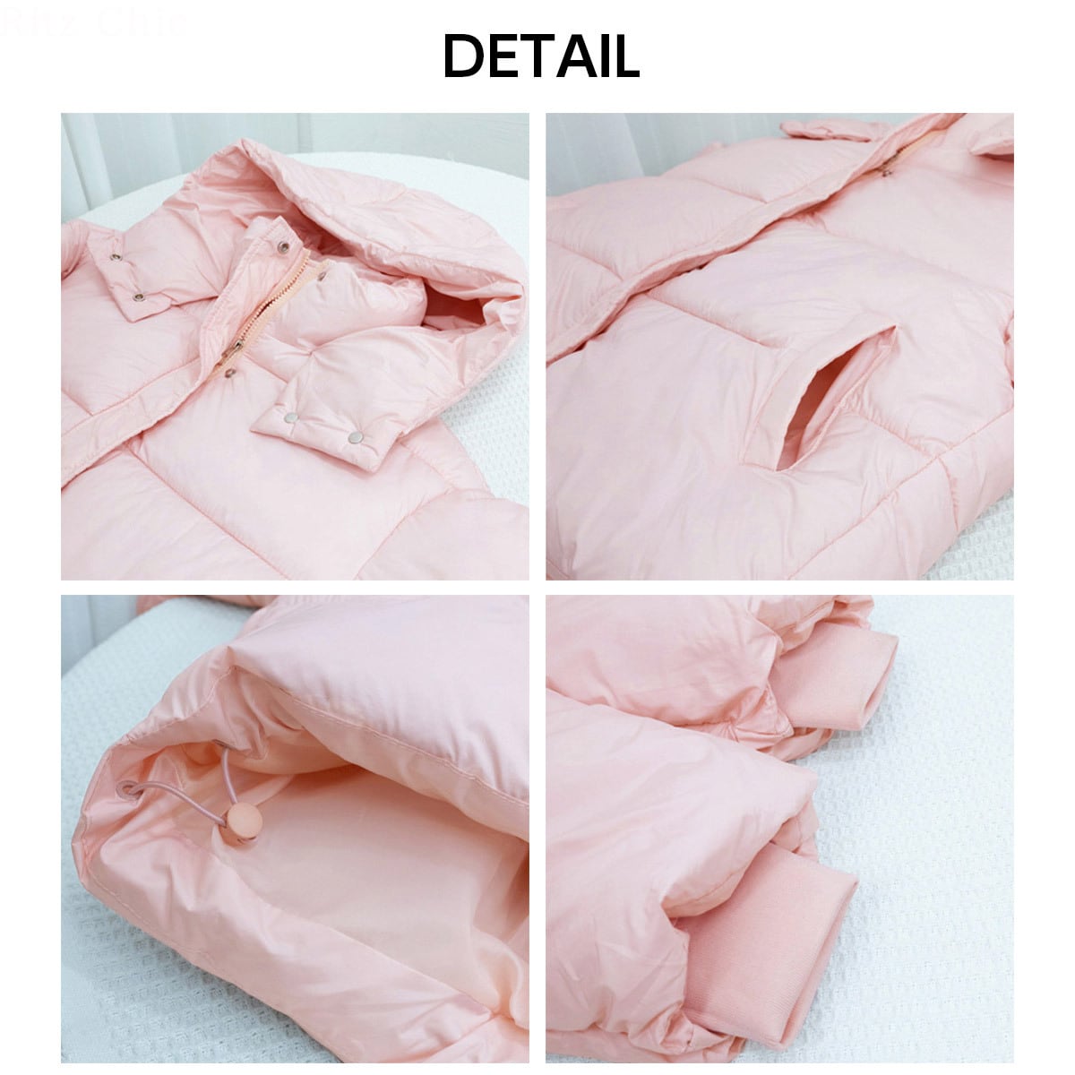 ダウン ジャケット ショート丈 中綿 レディース 秋冬 韓国 アウター きれいめ 大人 カジュアル シンプル 防寒 保温 暖かい 通勤 通学 フード付き ブルゾン フェイクダウン 大人可愛い 大人女子