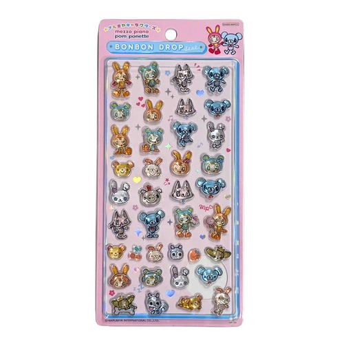 【通常と色味が異なります】ボンボンドロップシール　メゾピアノ×ポンポネット