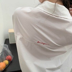 back-embroidered long-sleeve shirt　J00461