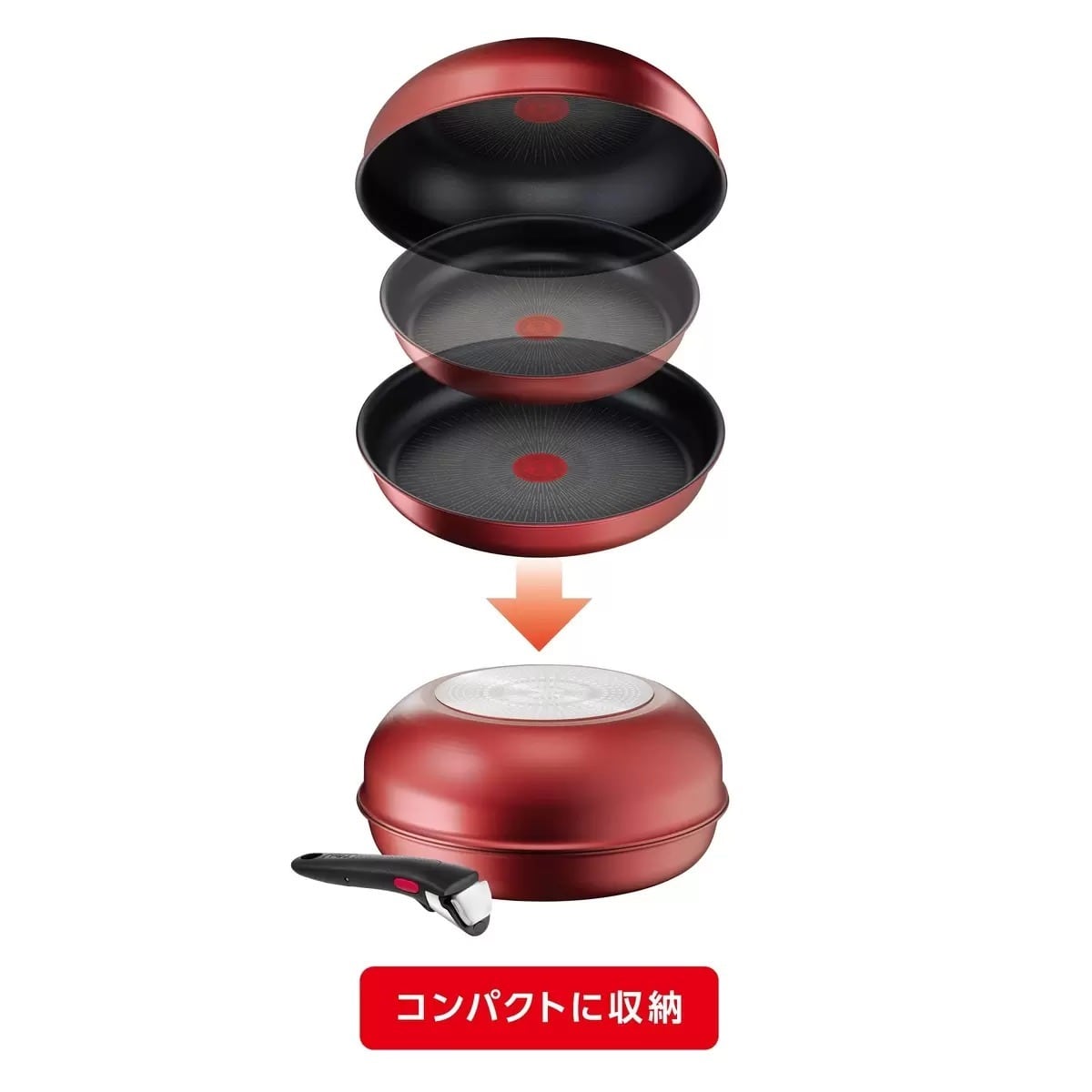 T-falティファールインジニオネオクックウェア 6点セット フライパン3