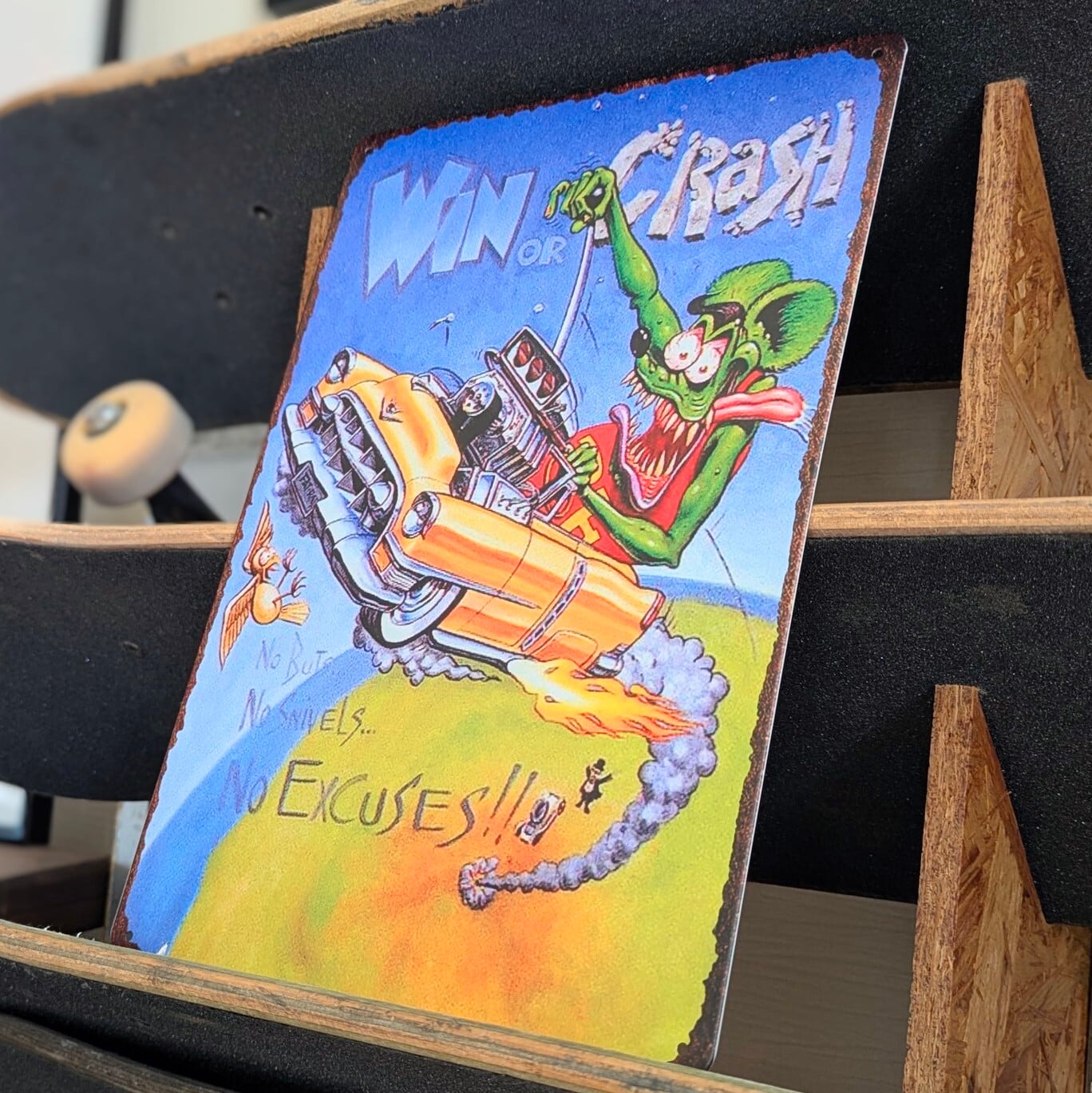 送料無料！ちょうどいいブリキ看板 【 RAT FINK ( ラットフィンク