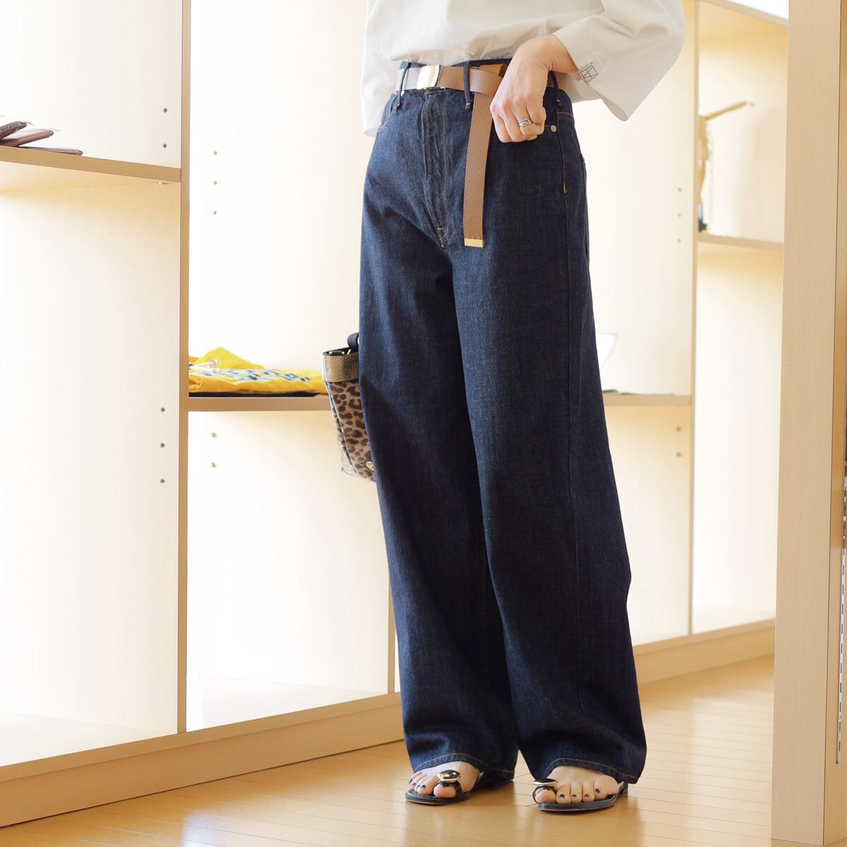 upper hights (アッパーハイツ) リラックス ハイライズ ワイド ストレート デニム THE GARNET