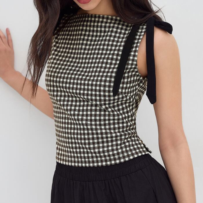 リボン ギンガム トップス 3412782