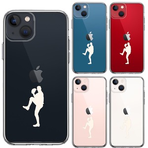 【即納】iPhone13 13Pro 13mini ジャケット  スポーツ 野球 ピッチャー ホワイト シンプル クリアケース ハイブリッドケース アップルマーク 側面ソフト 背面ハード カバー