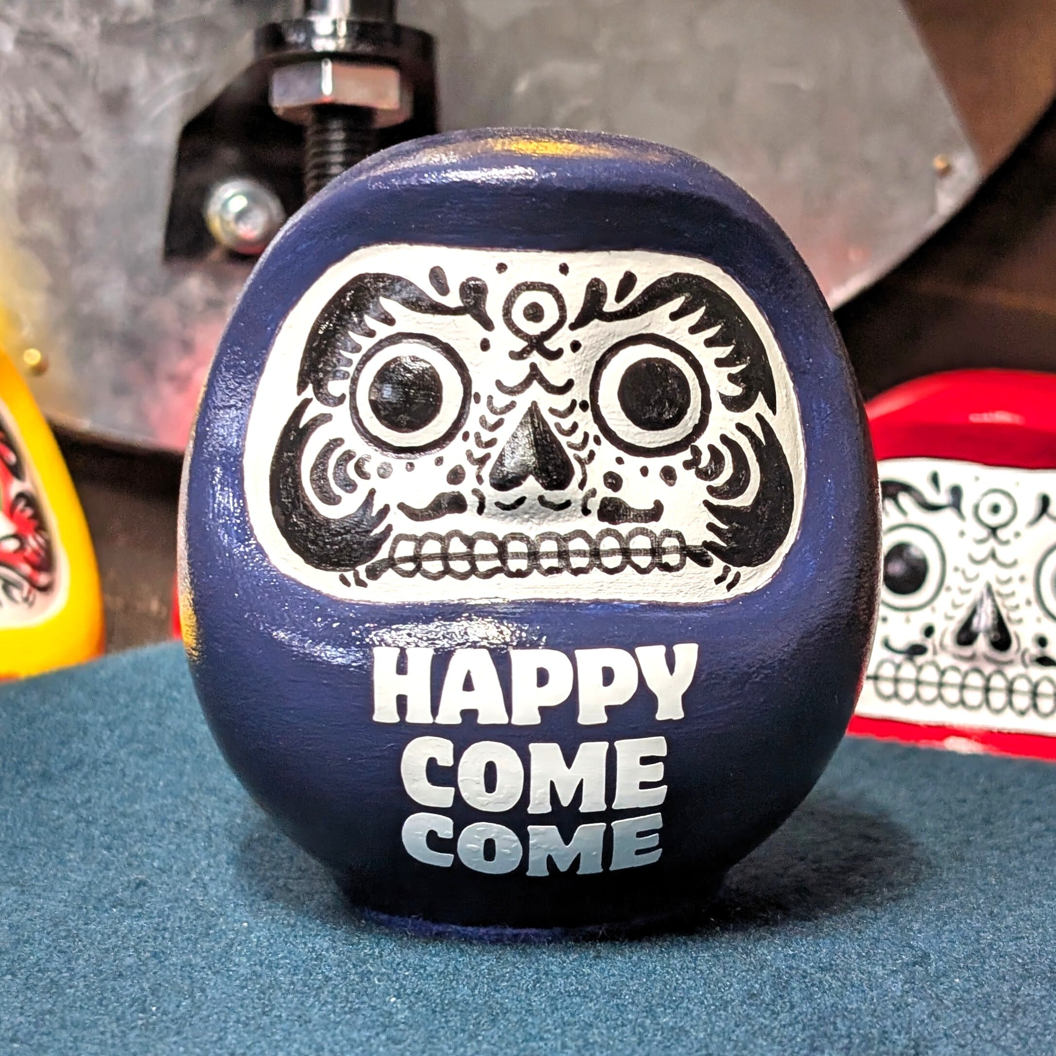 スタンダード ネイビー ] 集めて飾る縁起物 HAPPY COME COME製 数量
