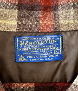 -Pendleton- Vintage 70s XL Board Shirt made in USA