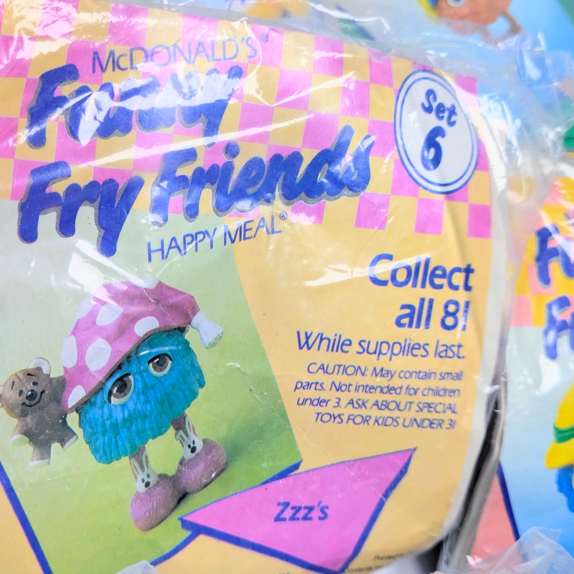 ☆DEADSTOCK / VINTAGE 1989☆【 McDonald's / マクドナルド 】1989 McDonald's Happy Meal Toy "Funny Fry Friends" 全8種SET / Happy Meal Toy / ミールトイ / フライキッズ / フライガイ / フライガール 〚アメリカン雑貨 アメトイ〛