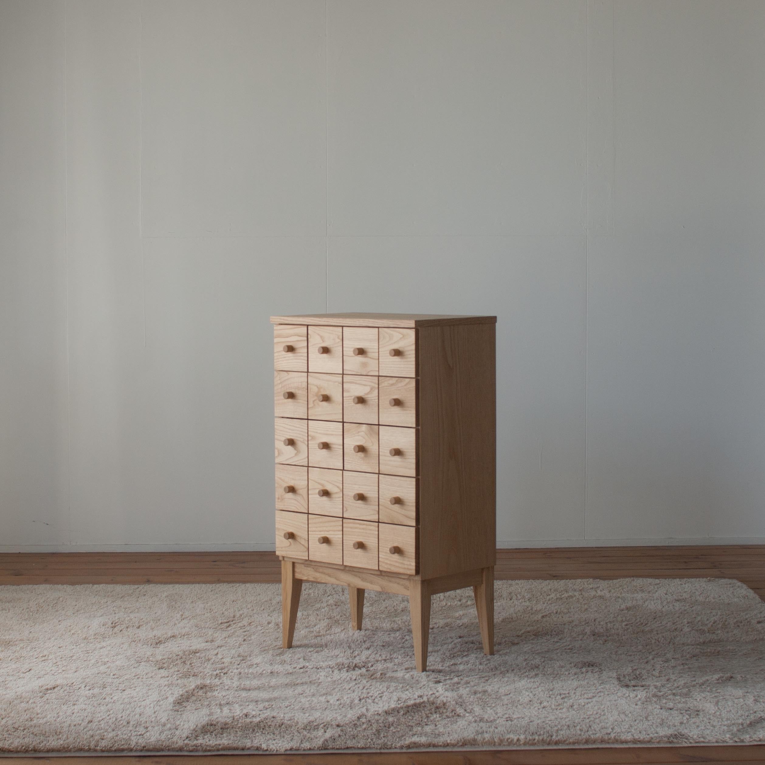 くりのドロワー木の取手（幅50cm・国産栗材・オイル仕上）キャビネット