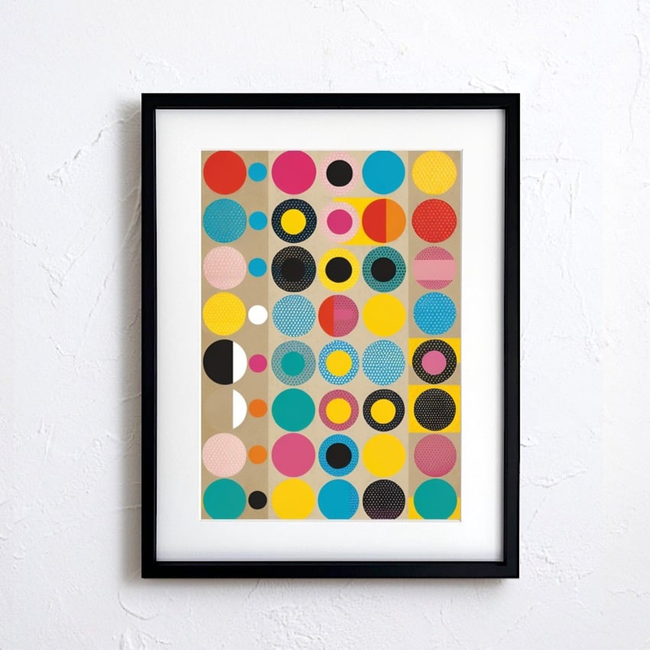 Colorful Dots｜鮮やかなドットが躍るモダンアートポスター｜遊び心と洗練が共存するポップでスタイリッシュなインテリアA2ポスター