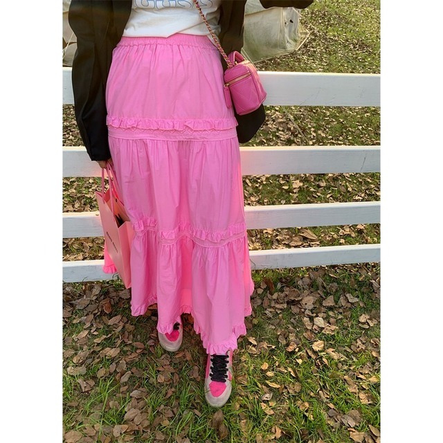 long  tiered skirts(2color)＜sk10054＞