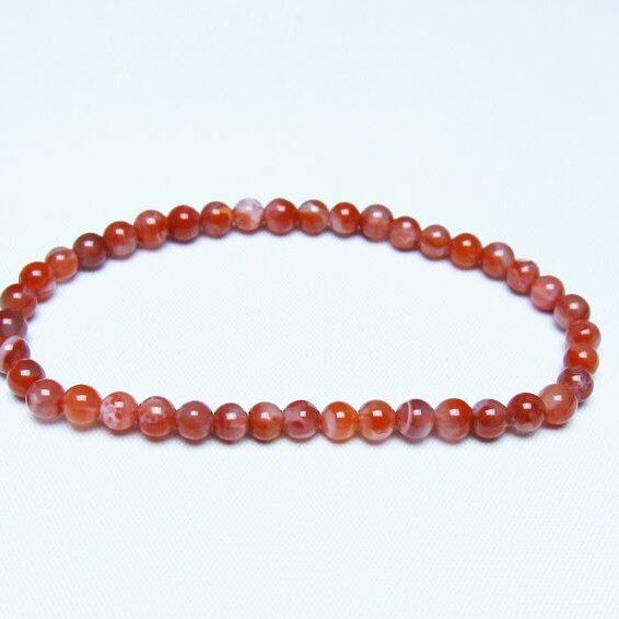 ナンホーンアゲート ブレスレット 5mm アゲート ブレス 一点物 メール便可 [M便 1/10] 111-47424