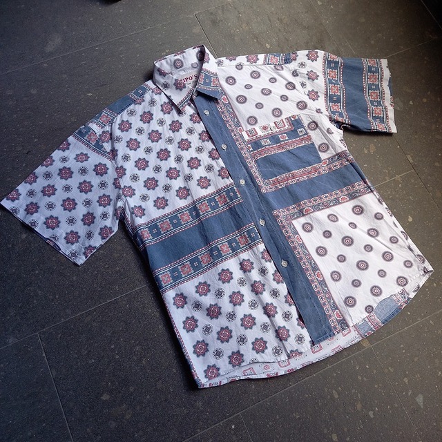イタリア製 バンダナ風 S/Sシャツ used [105135]
