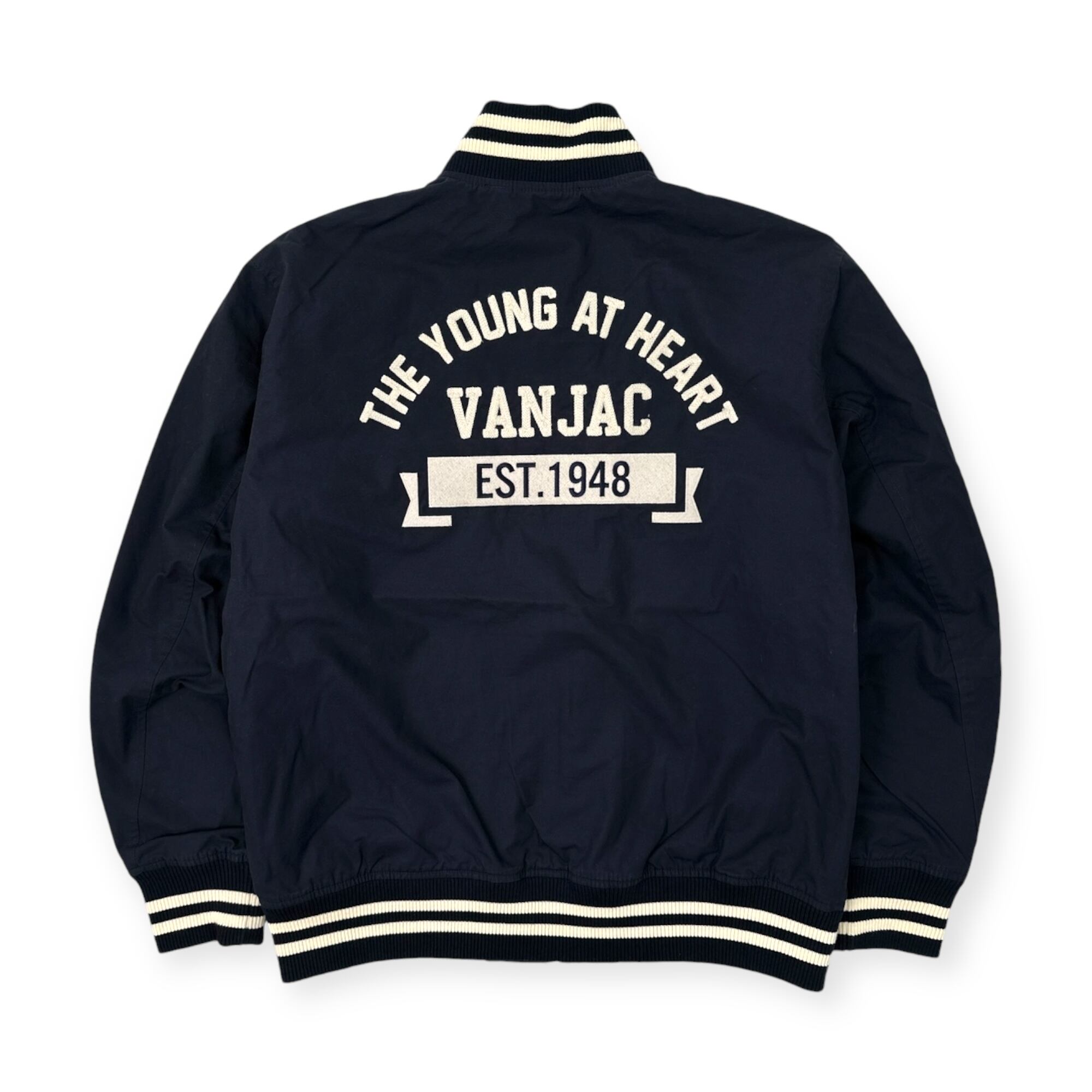 VAN JAC ヴァンヂャケット BIGワッペン&刺繍ロゴ 裏ストライプ  