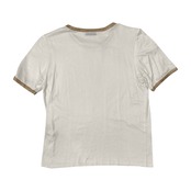 90s Yves Saint Laurent イヴサンローラン ラメデザイン 半袖Tシャツ カットソー M /レディース/ホワイト/ビンテージ/福助代理