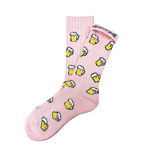 "Beer -shell pink-" Socks (limited edition by EAZY MISS)