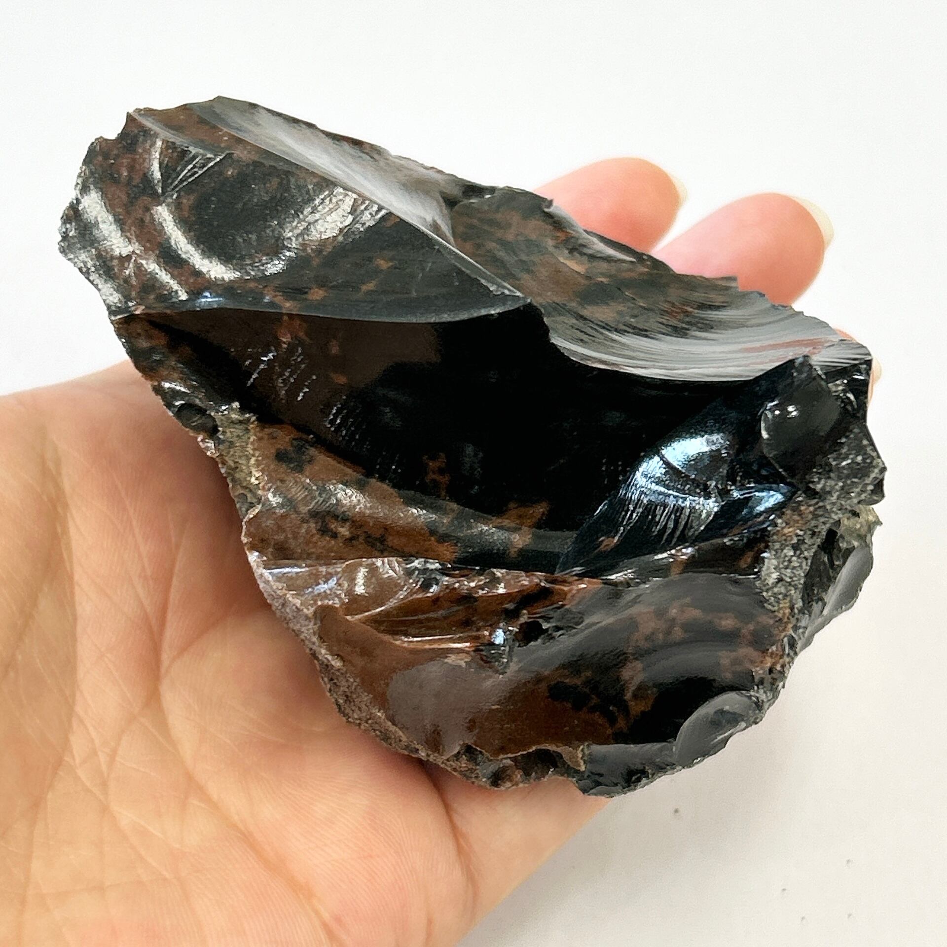 北海道紋別郡産】マホガニーオプシディアン195g♪火山ガラス♪原石