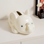 白い象のティッシュケース ティッシュボックスカバー セラミック製ティッシュホルダー ティッシュ収納ボックス おしゃれ バスルーム リビングルーム 寝室 洗面台. ティッシュボックス ホームデコレーション