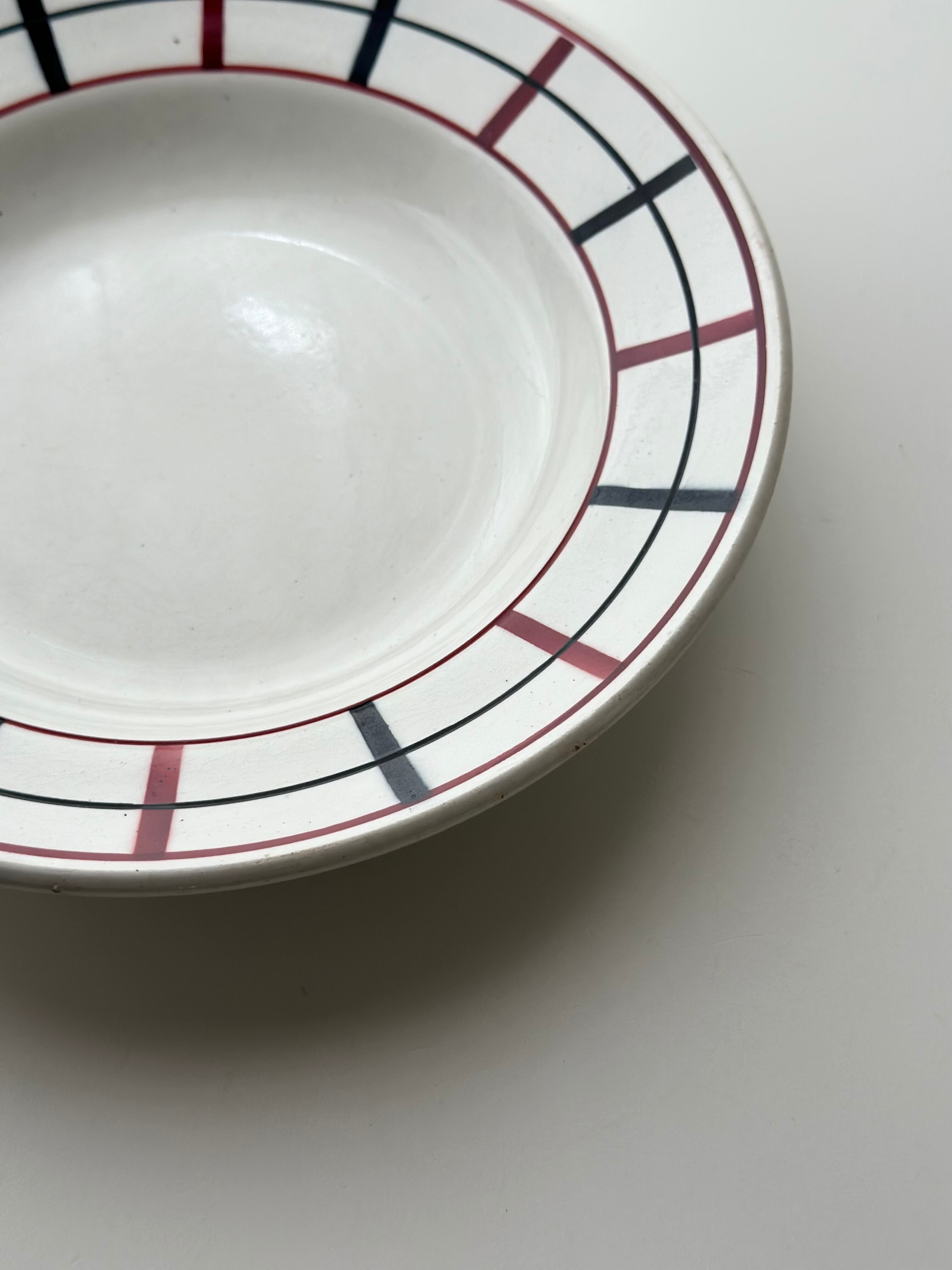 サンタマン st amand 変わりバスク柄 スープ皿 C St-Amand サンタマン