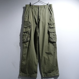 90s "UNIONBAY" Khaki Green Multi-Pocket Wide-Straight Cargo Pants